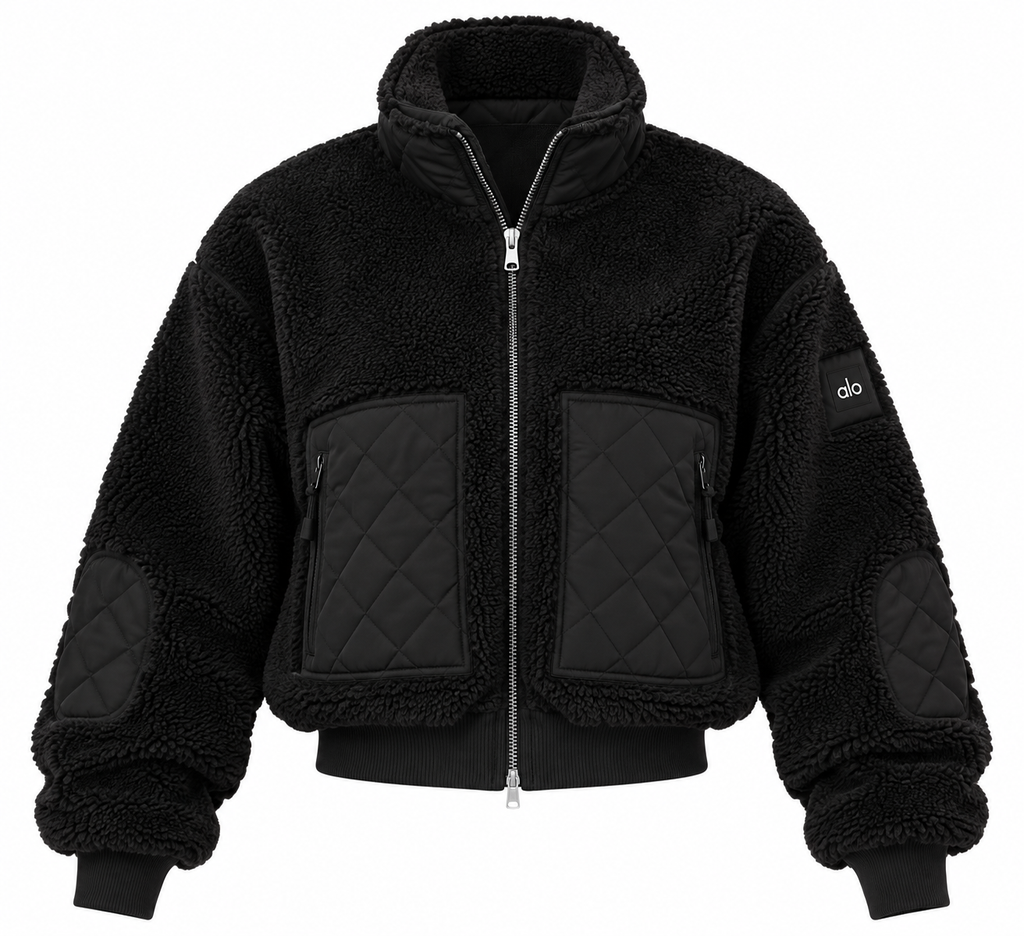 ALO Sherpa Edge Bomber Jacket – Black