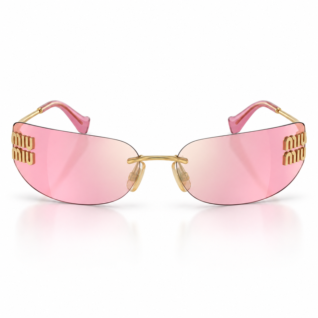 Miu Miu Aube – Pink & Gold Sunglasses