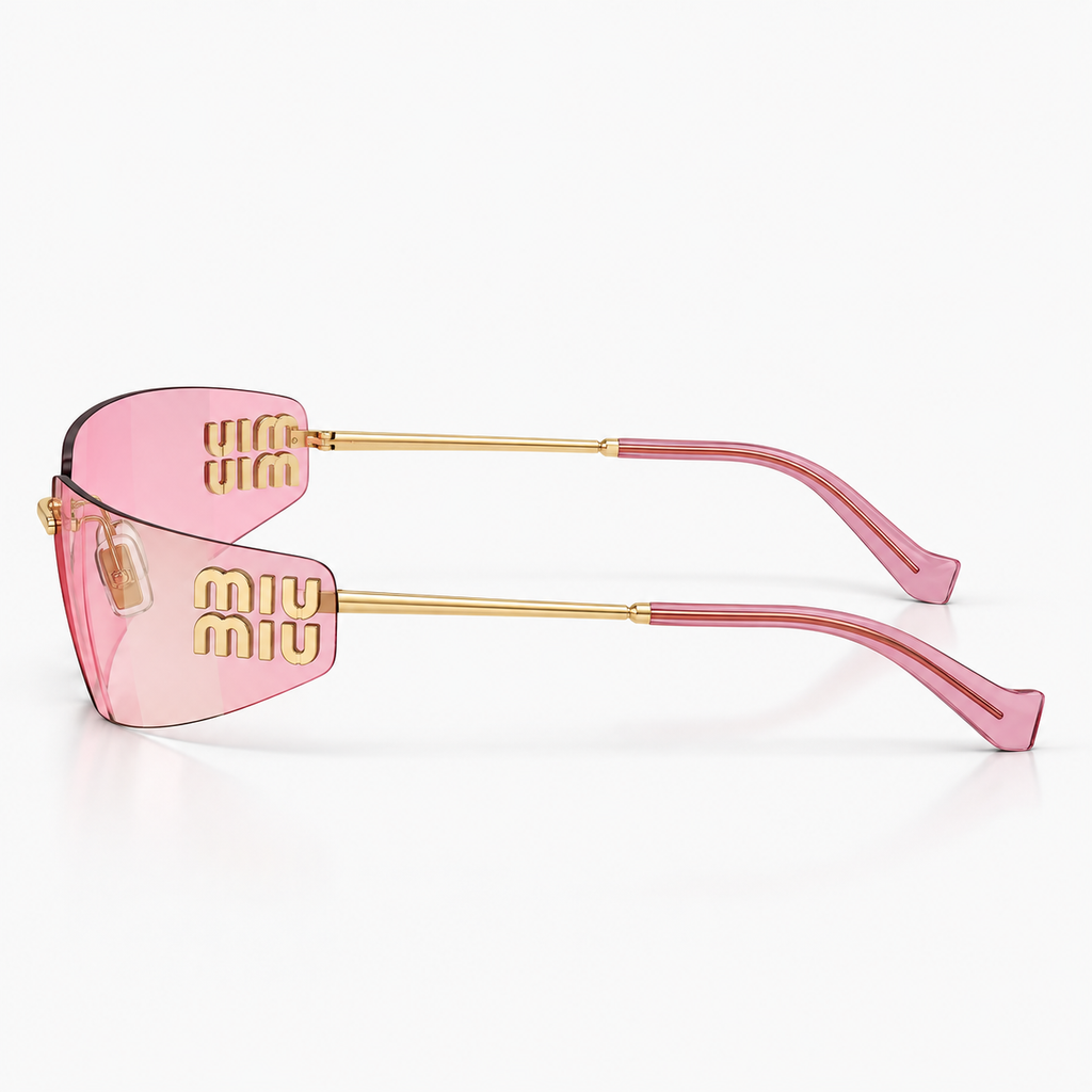 Miu Miu Aube – Pink & Gold Sunglasses