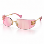Miu Miu Aube – Pink & Gold Sunglasses