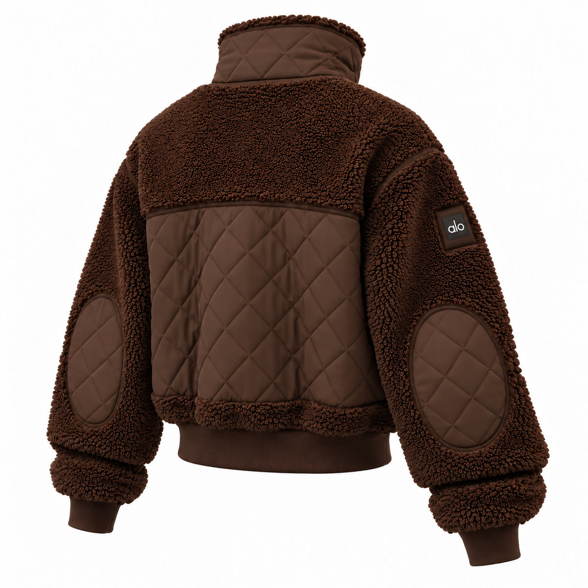 ALO Yoga – Sherpa Edge Bomber Jacket | Espresso Brown