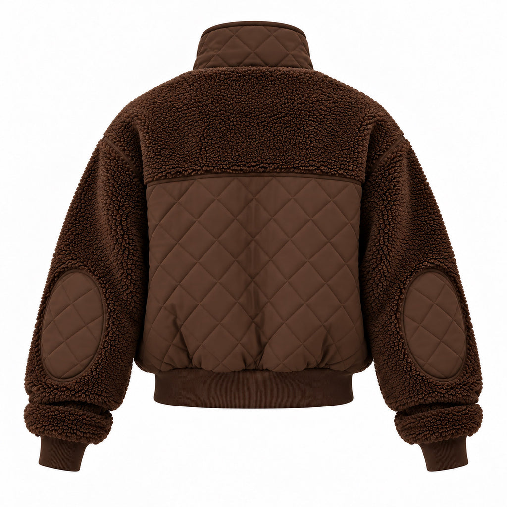 ALO Yoga – Sherpa Edge Bomber Jacket | Espresso Brown