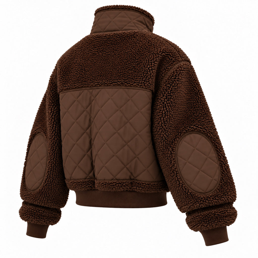 ALO Yoga – Sherpa Edge Bomber Jacket | Espresso Brown